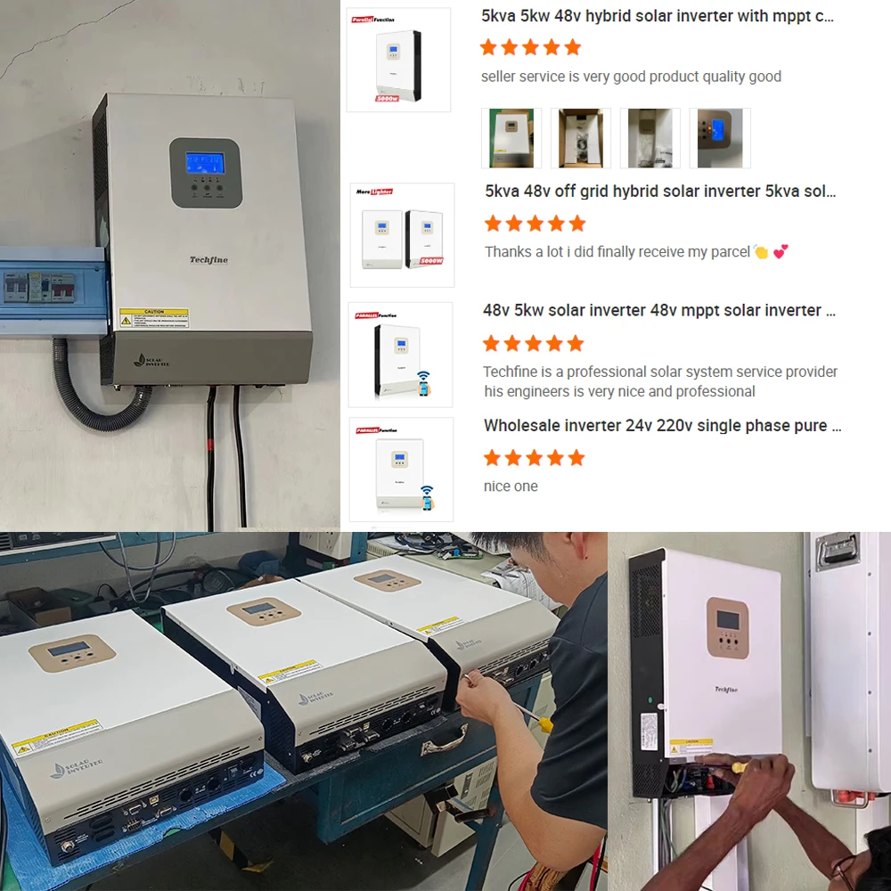 5 ква кВт 48 В Гибридный солнечный инвертор с контроллером заряда mppt все в