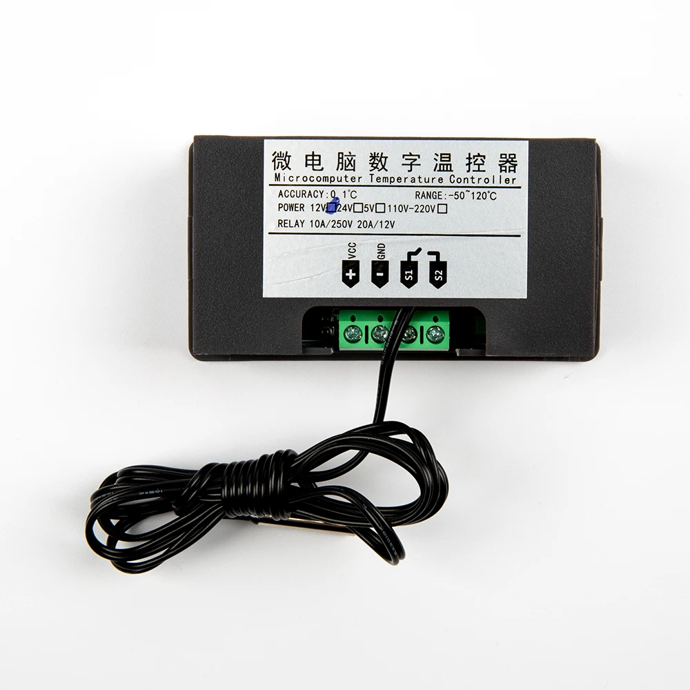 W3230 24V Digital Temperature Controller Thermostat Control Switch Sensor Meter With 1M Cable