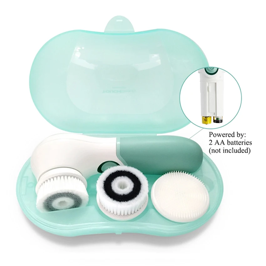 TOUCHBeauty TB14838 3 сменные головки 2 Скорости Водонепроницаемые силиконовые Очищающая щетка для лица с ящик