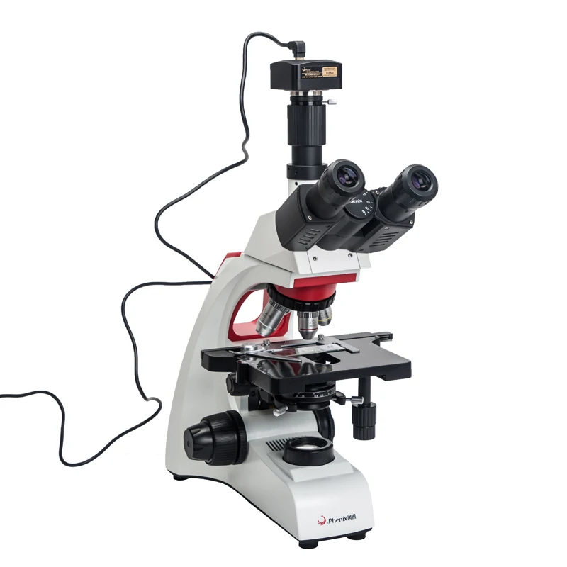 Phenix 40X-1600X Microscope with 5MP CMOS Camera Live blood analysis Biological Trinocular Microscope