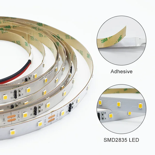 10m 20m 30m per roll 2835 led strip DC24V 6w PCB 10mm LED flexible strip waterproof led light strip