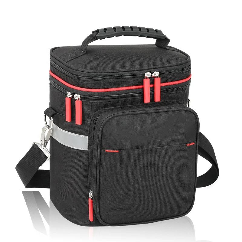 Portable Small Reusable Polyester Insulated Cooler Bag Soft Tote Leakproof Thermal Insulation Lunch Bag for Food