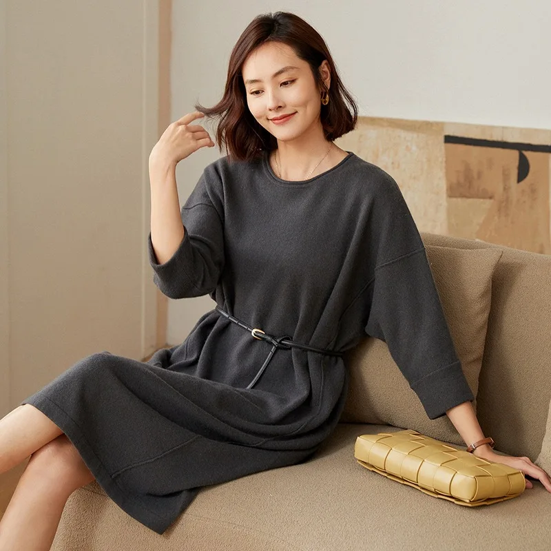 Wholesale soft pure cashmere dress sweater
