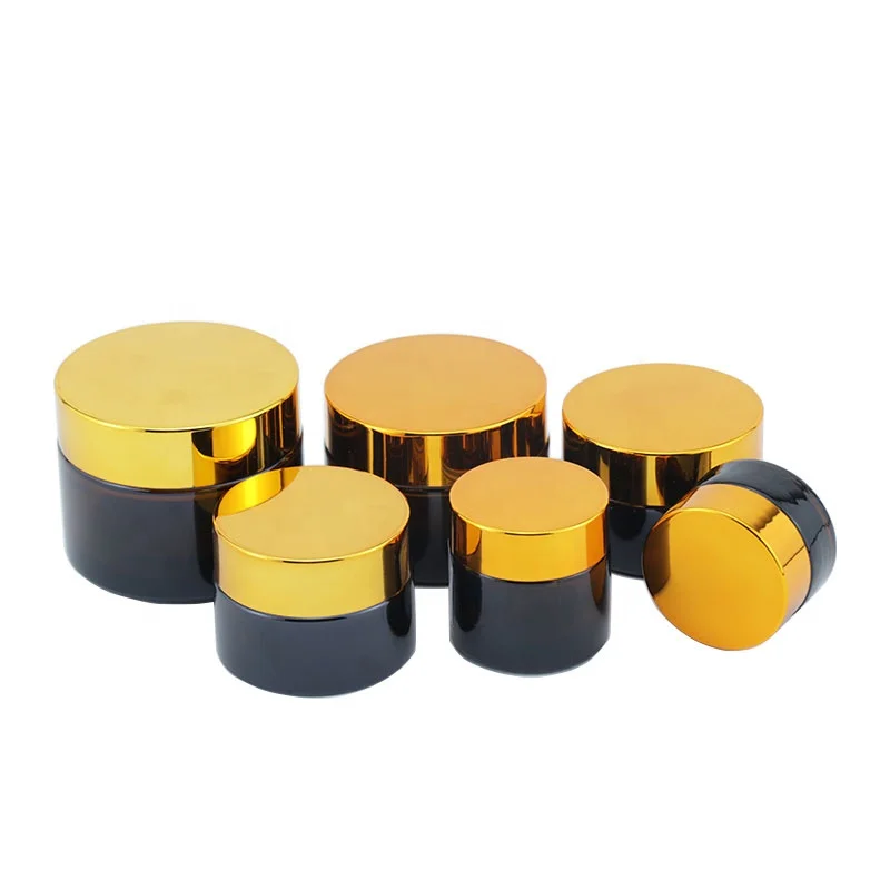 Wholesale 50g 30g 20g 15g 10g 5g Round Glass Container Skin Care Face Cream Jars For Cosmetic Packaging