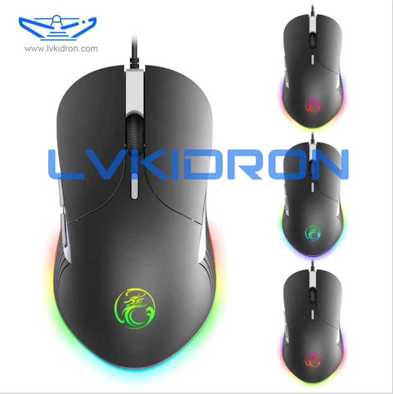 Mouse gaming mouse RGB 6400 DPL wired  6-speed DPI adjustable light gaming mouse for PC computer