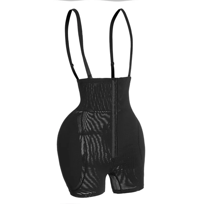 Body Shapewear Steel Buckle Adjustable Shoulder Strap Removable Pressure Pad Butt Enhancer Abdominal Tightening Control Panties