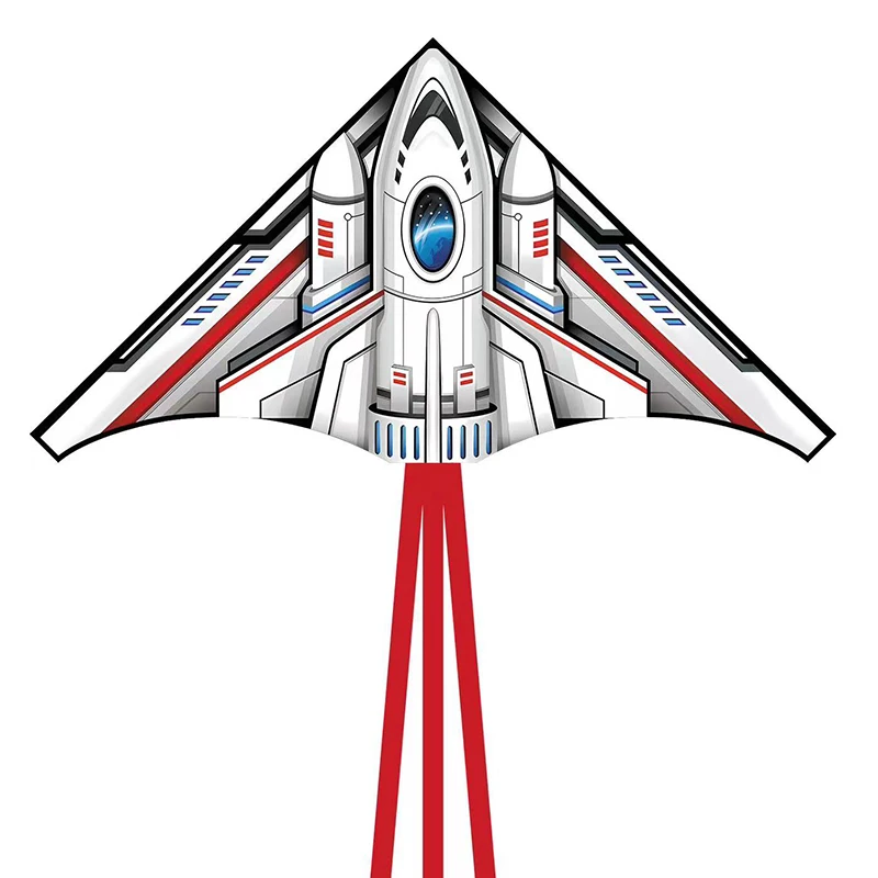 Popular Kids Adults Rocket Delta Kite Easy Flying Animal Design with Fiberglass Frame Diamond Pattern Eagle Kite Fabric Material