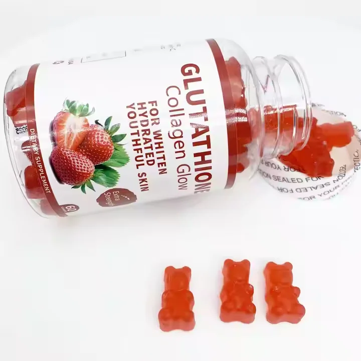 OEM skin whitening brightening gluta collagen glow gummies anti aging skin hair nail care vitamin super gluta gummies