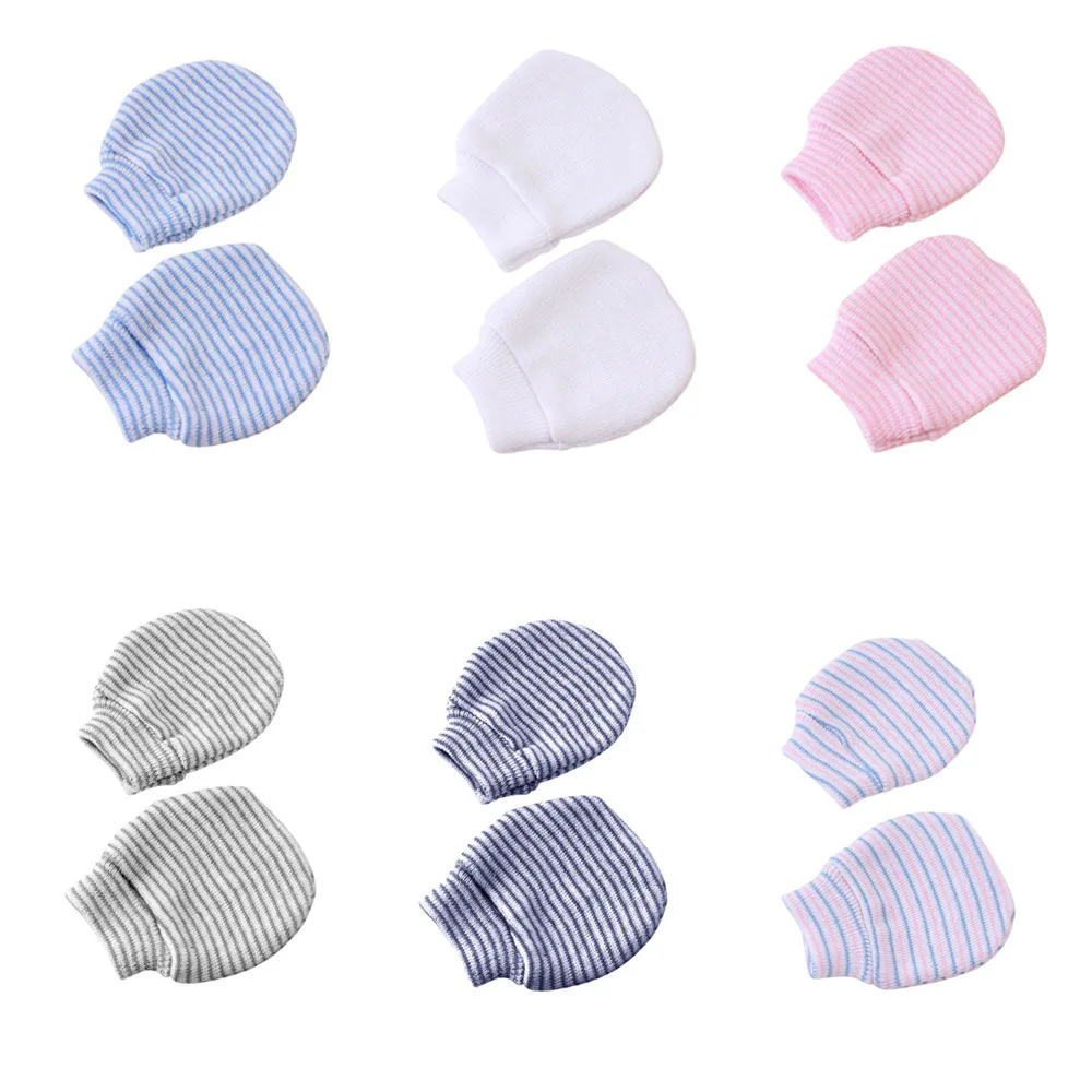 Newborn Cotton Gloves Anti-Scratch Unisex 0-3 Months Face Protection Glove Mittens Infant Handguard Supplies Scratch Mittens