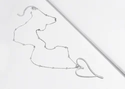 Heart Shaped Pendant Copper Necklace Special Design Heart Necklace 925  Yiwu Jewelry Wholesale