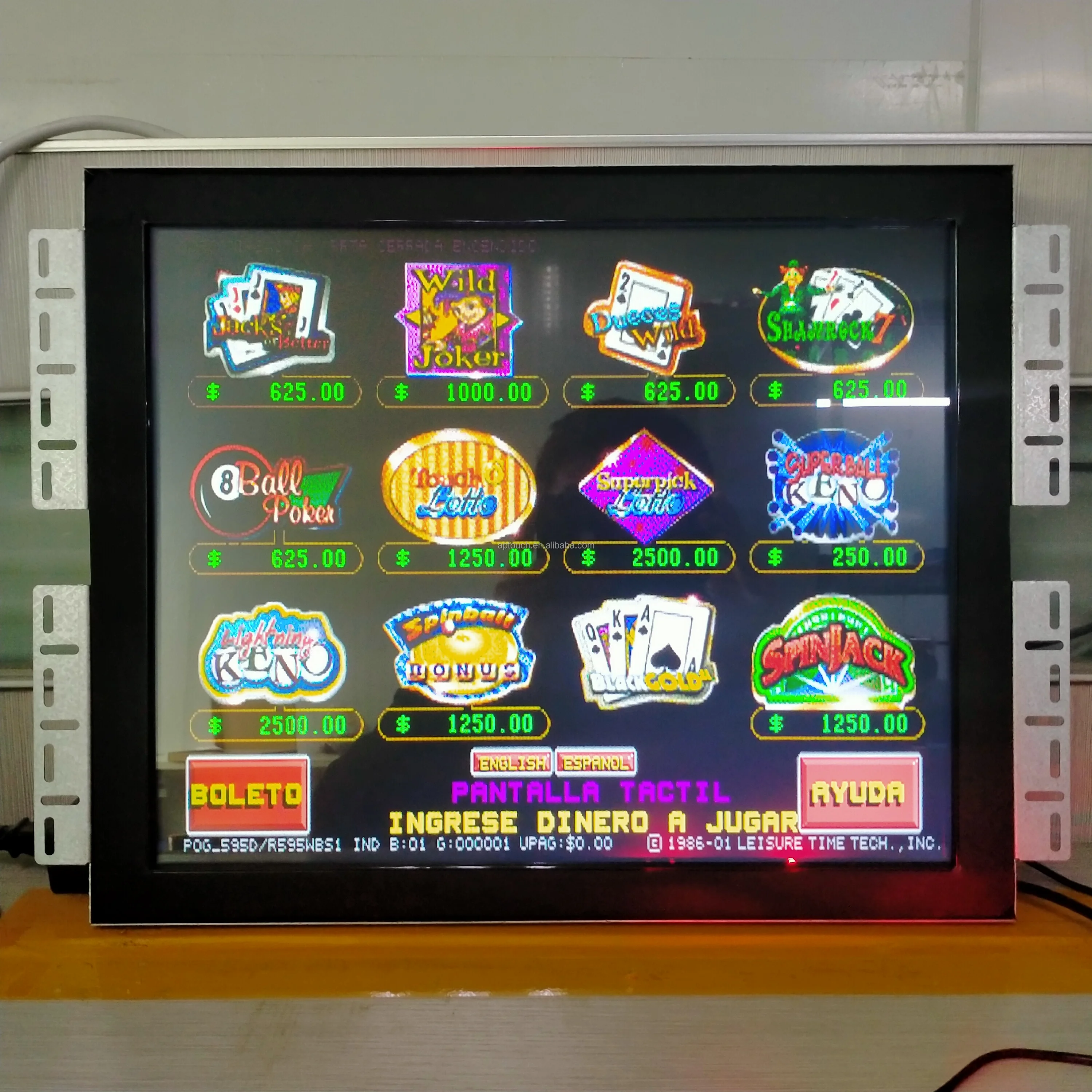 19 inch LCD monitor slot game machine monitor for FOX340 POG WMS Game Monitor