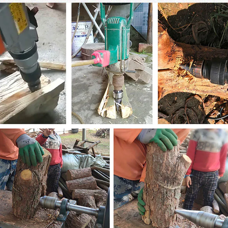 32/42/45/50 MM Drill Bit Chop Wood Splitting Tool Electric Hammer Wood Split Cone Drill Bits For Wood