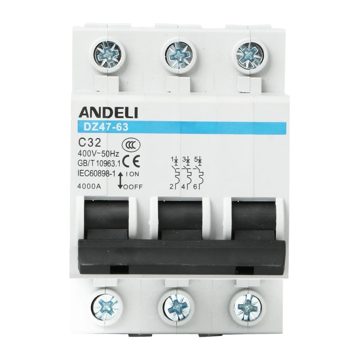  ANDELI DZ47-63 3 P модульный din автомат защити цепи переменного тока