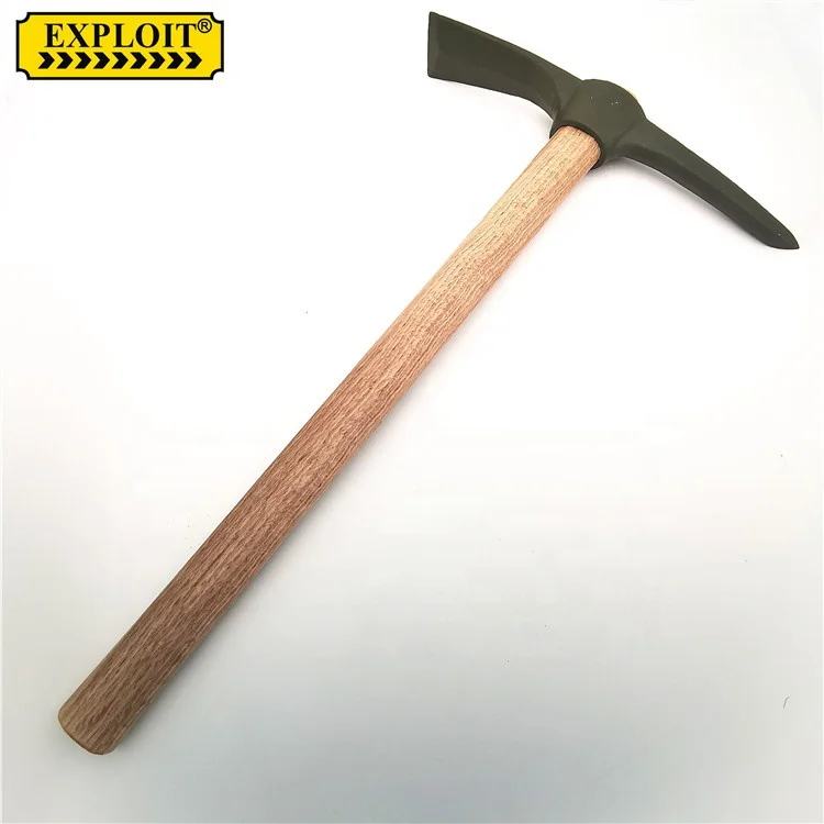 Wholesale carbon steel pick head axe custom garden farming picking Hammer pickaxes tools pickaxe with wooden handle