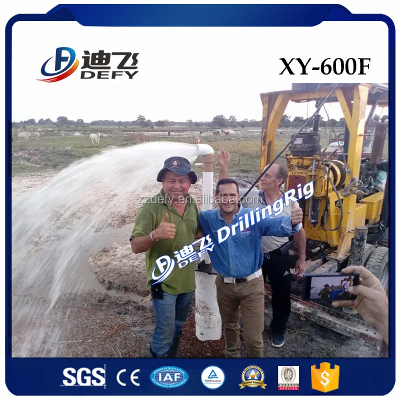 600m XY-600F hydraulic Trailer mounted mud rotary soil investigation mining drill diamond water bore well drilling rig price