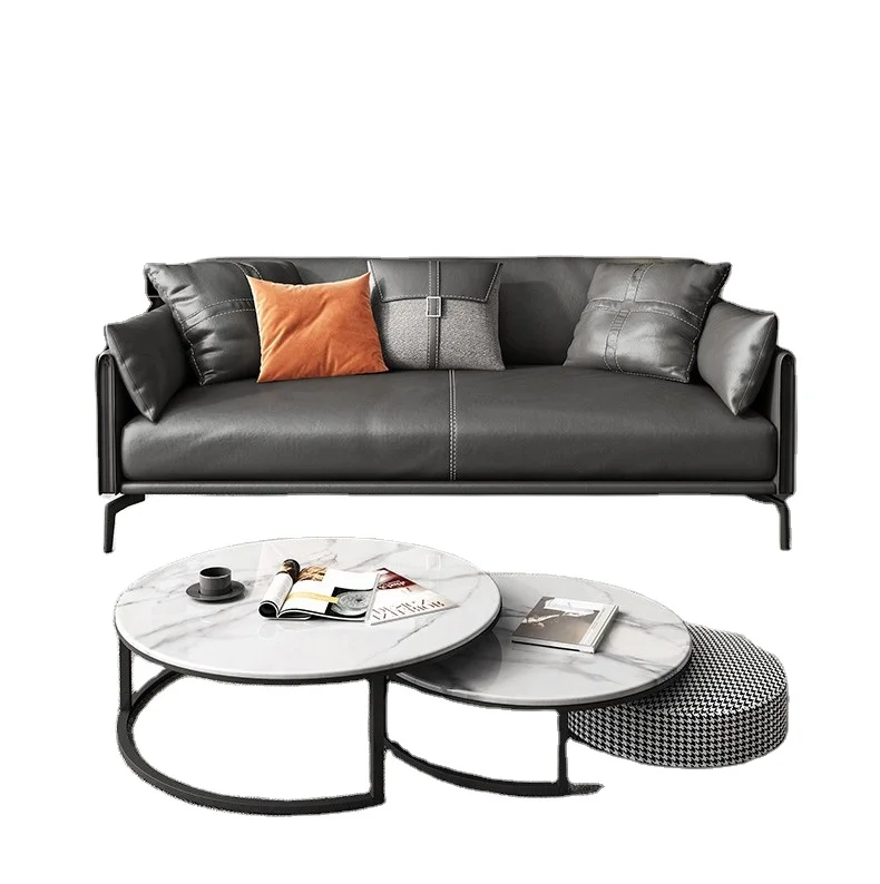 Italian leather sofa size single three four living room combination latex Princess Nordic simple modern couches