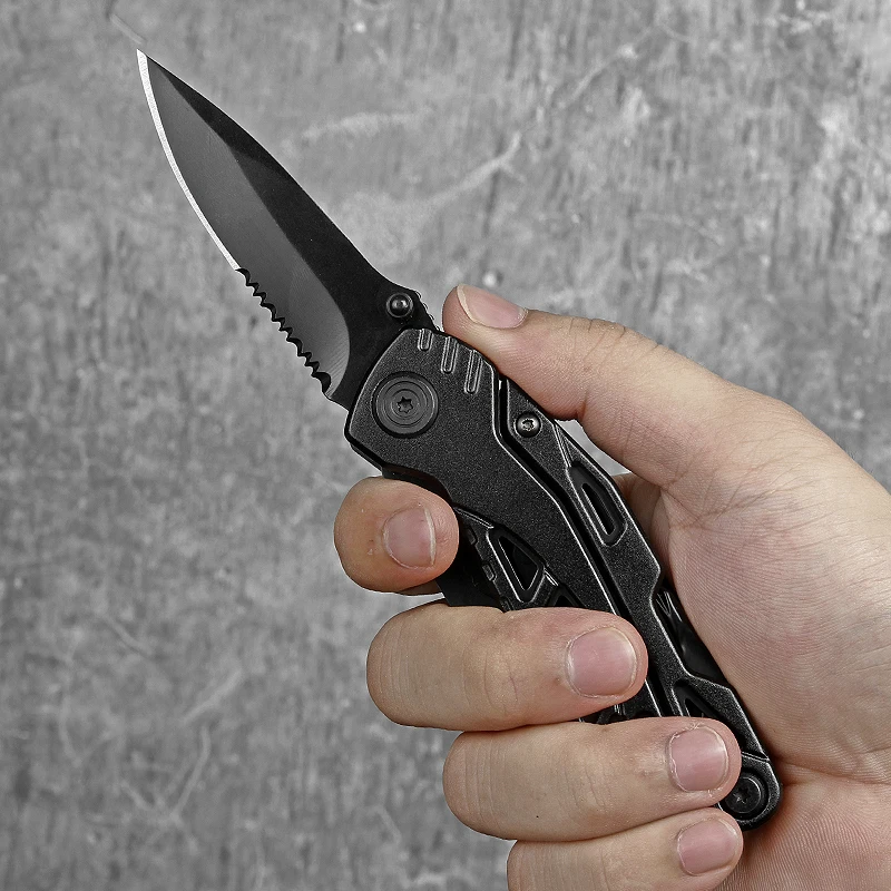 8 In 1 Stainless Steel Outdoor Multi-Function Tool Pliers Portable Folding Combination Multitool Pliers For Outdoor Camping