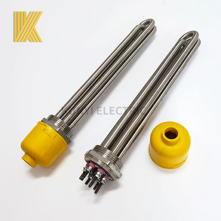 water immersion flange Heater threaded tubular heating element for Brewery