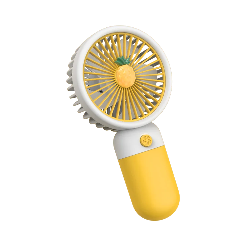 2022 cute ventilador mini fruit ABS Low noise USB rechargeable handheld hand eyelash air cooling cordless portable fan