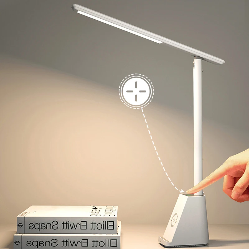 Popular Simplicity Design 15W Wireless Charge Table Lamp Office Rechargeable Led Light Study Desk  Lamp