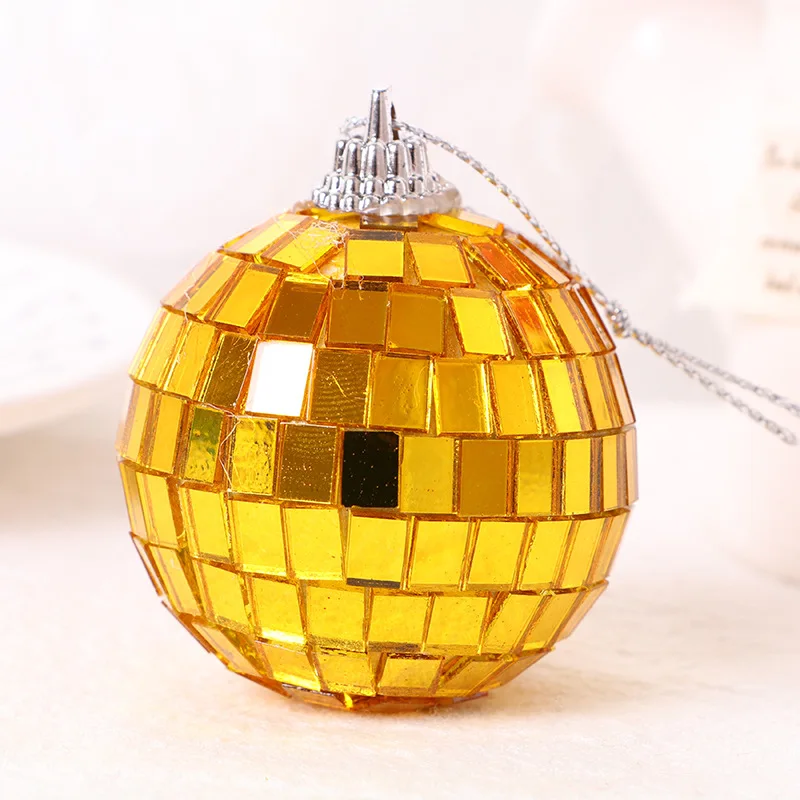 Disco Mirror Balls 3-80cm Gold Silver Red Green Blue Glass Ball For Christmas New Year Party Decorations
