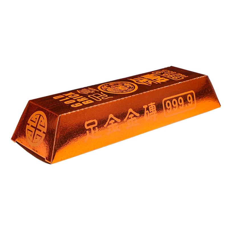 Gold paper ingots semi finished folding handmade paper ingots sacrificial supplies paper money to be burned for the dead
