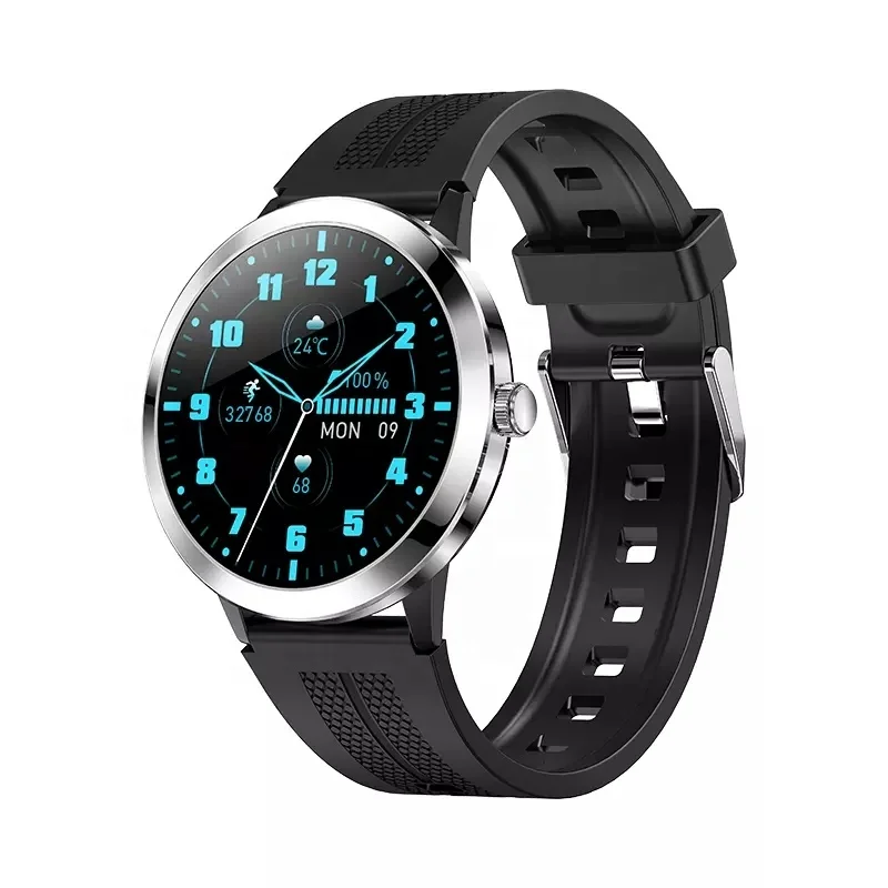 1.32 inch Super Thin Body Reloj Smart Watches Qwatch Pro APP T6 Blood Pressure Smartwatch SMS Reminder