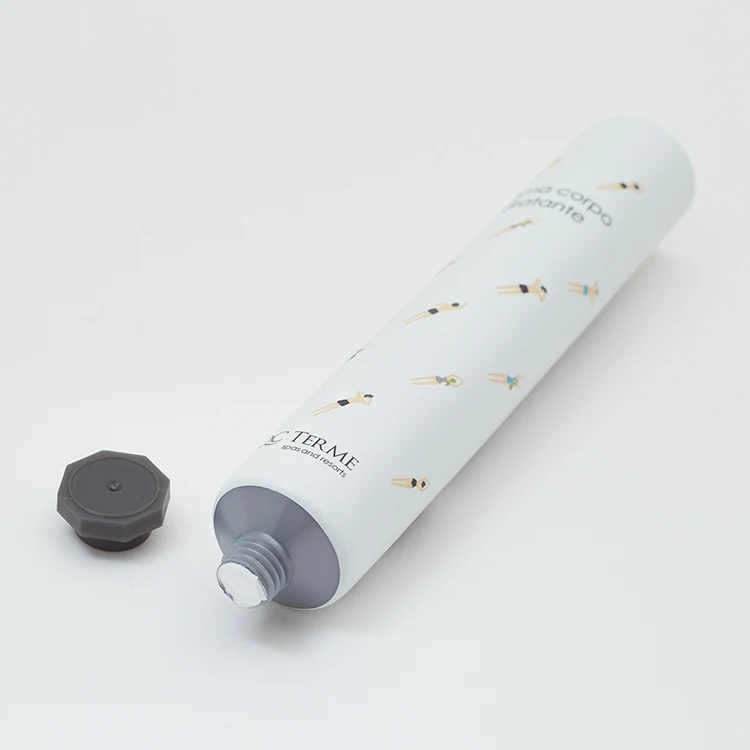 customized printing aluminum abl tube for cosmetic hand cream aluminum round tube packing squeeze toothpaste bottles soft tube