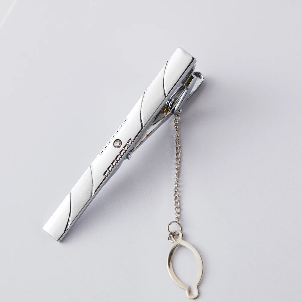 2023 Fashion personality mens gift low price jacquard mens metal tie clip accessories