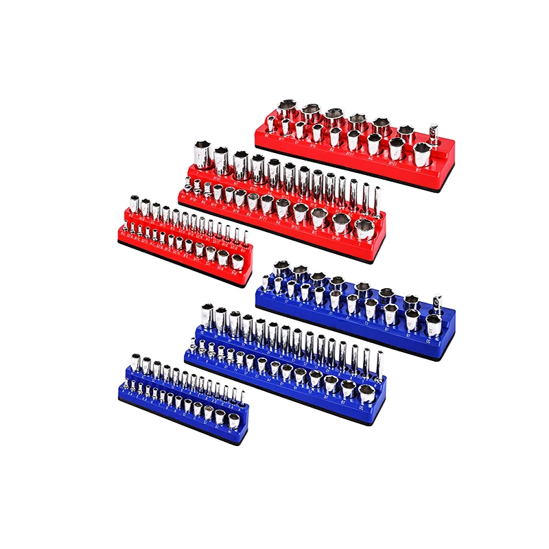 Hot Sell 1/4 in, 3/8 in, 1/2 in Drive Magnetic Socket Organizer, Socket Set Holder Organizer Magnetic for Workshop
