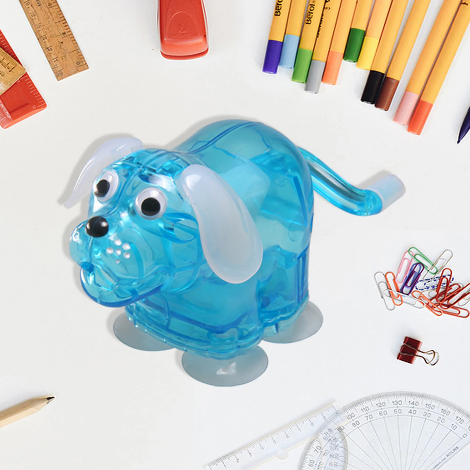 Inozto AS00372 Model Manual Pencil Sharpener Cute Puppy Shape Pencil Single Hole Pencil Sharpener for school using