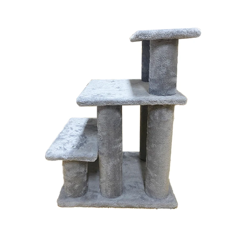 Bunnyhi MLT001 New Arrival Cute Popular Cat Climber 3-Step Multi-Level Carpeted Cat Scratching Post Dog Stairs
