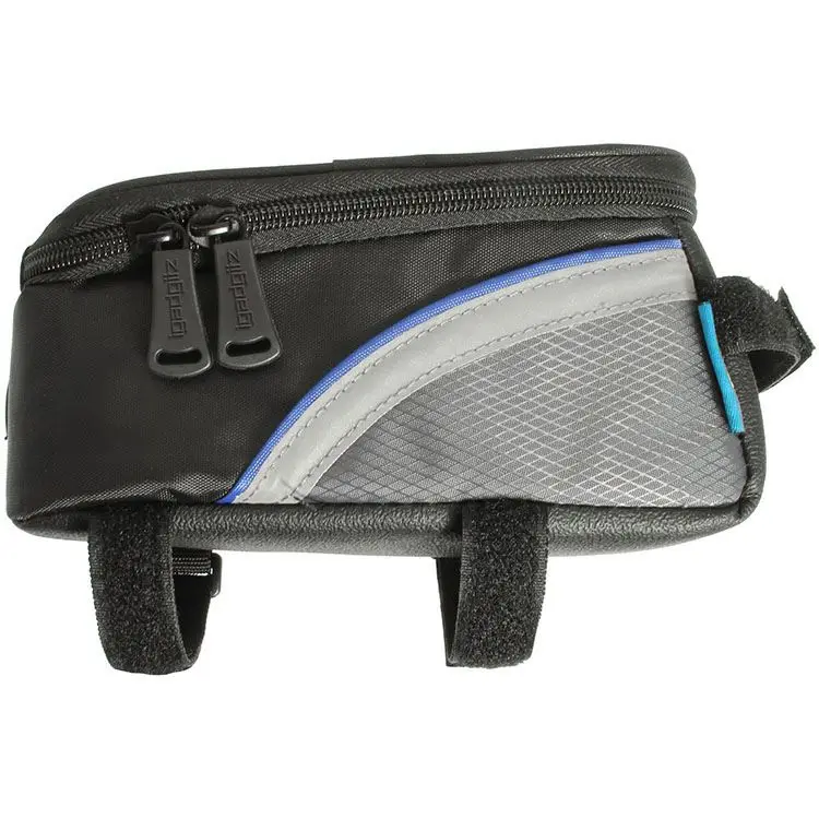 BSCI factory Bicycle Cycling Front Bicycle Frame Pannier Bag and Front Tube Cell Phone Bag with Mobile Phone Pouch 5.7 Inch for