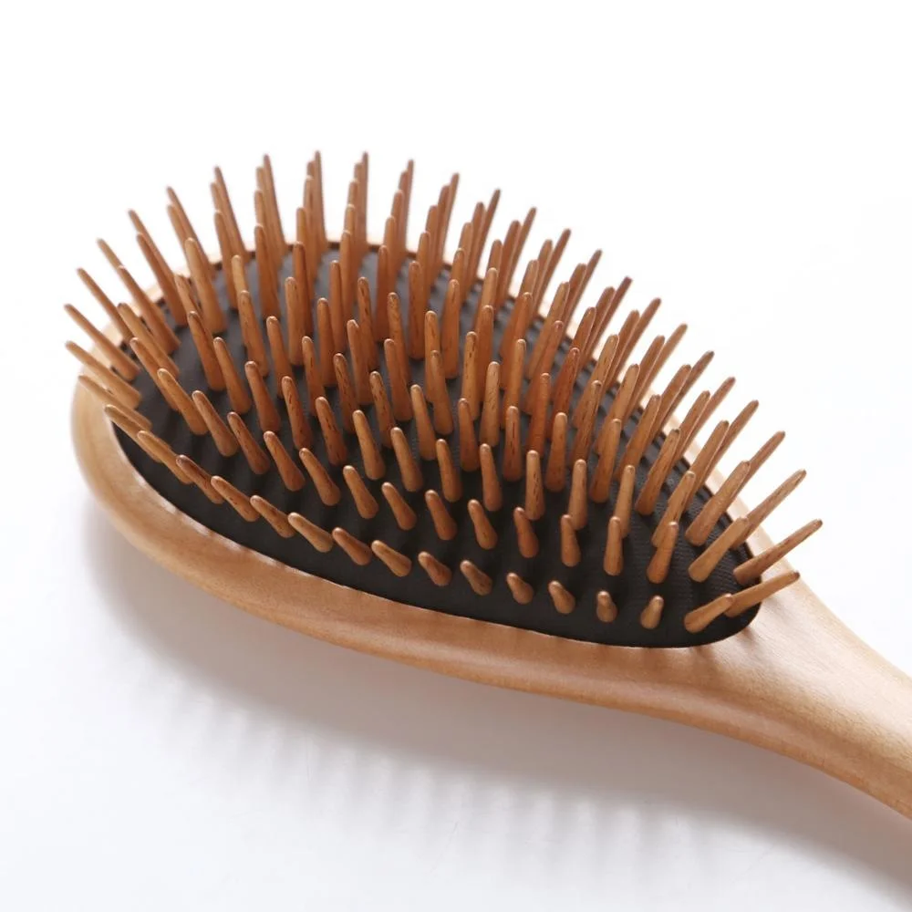 
Unique custom wooden hairbrush wood paddle detangling hair brush oem 2019 new 