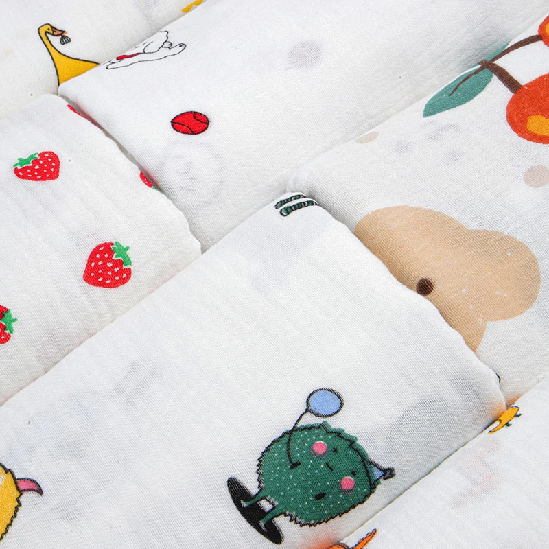 Custom Eco-Friendly Home Clothing Pajamas Crepe Printed Gauze Cotton Print Double Crepe Baby Saliva Towel Fabric