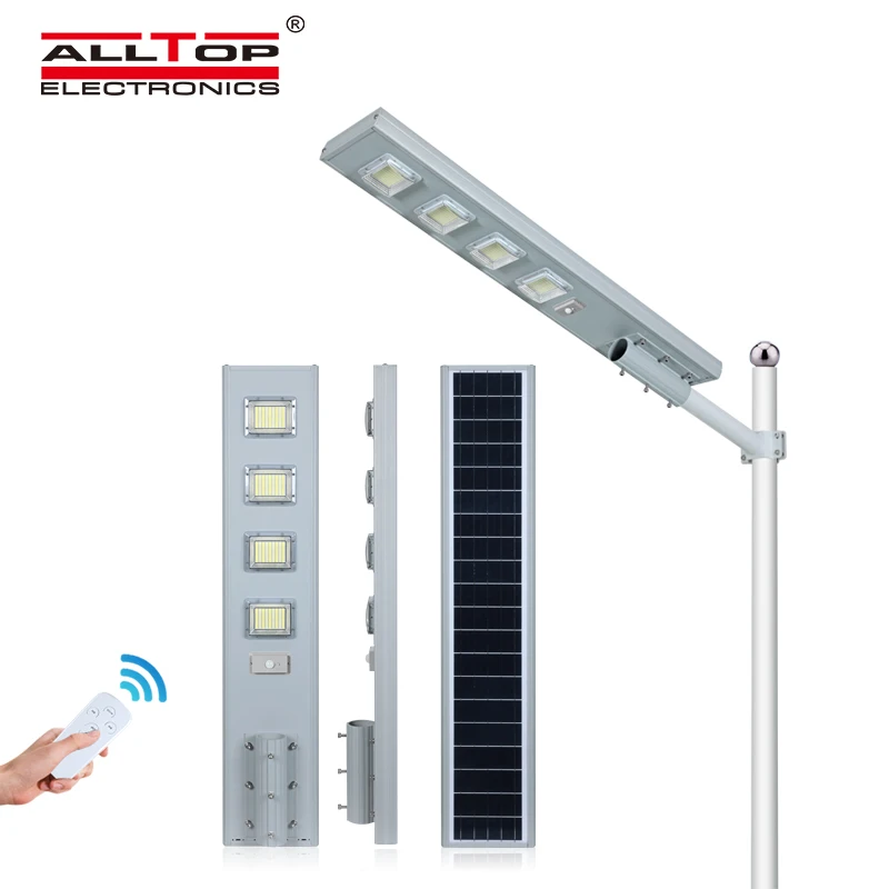 ALLTOP High Brightness Outdoor Lamp Waterproof Ip65 60 120 180 Watt All In One Solar LED Street Light