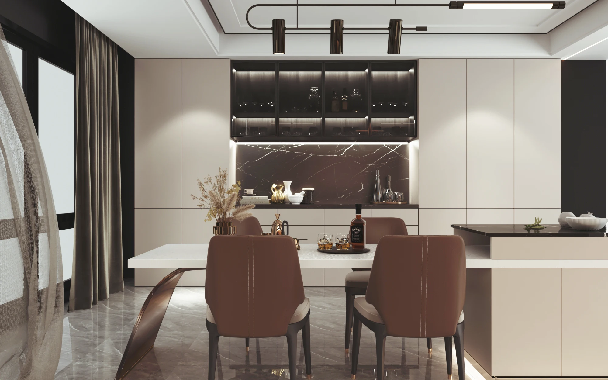 Easy Assembly modern wine display cabinet Creative glass wine cabinet wine cooler cabinet chiller home bar furniture