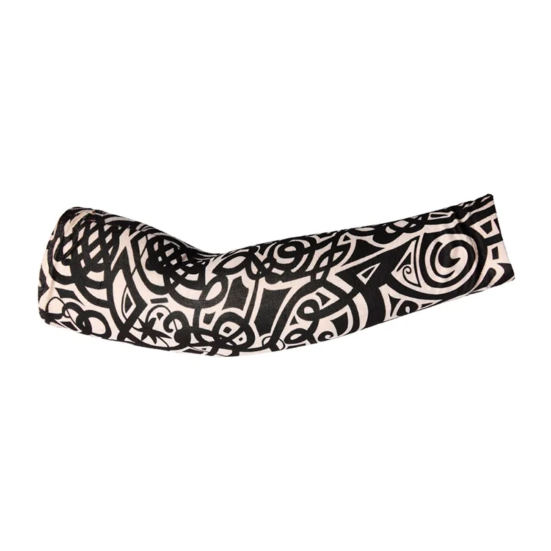 Wholesale Fashion Tattoo Sleeve Customized Print Hand Cover Men Summer Outdoor Riding Sunscreen Ice Silk Cool Arm Sleeves Female
