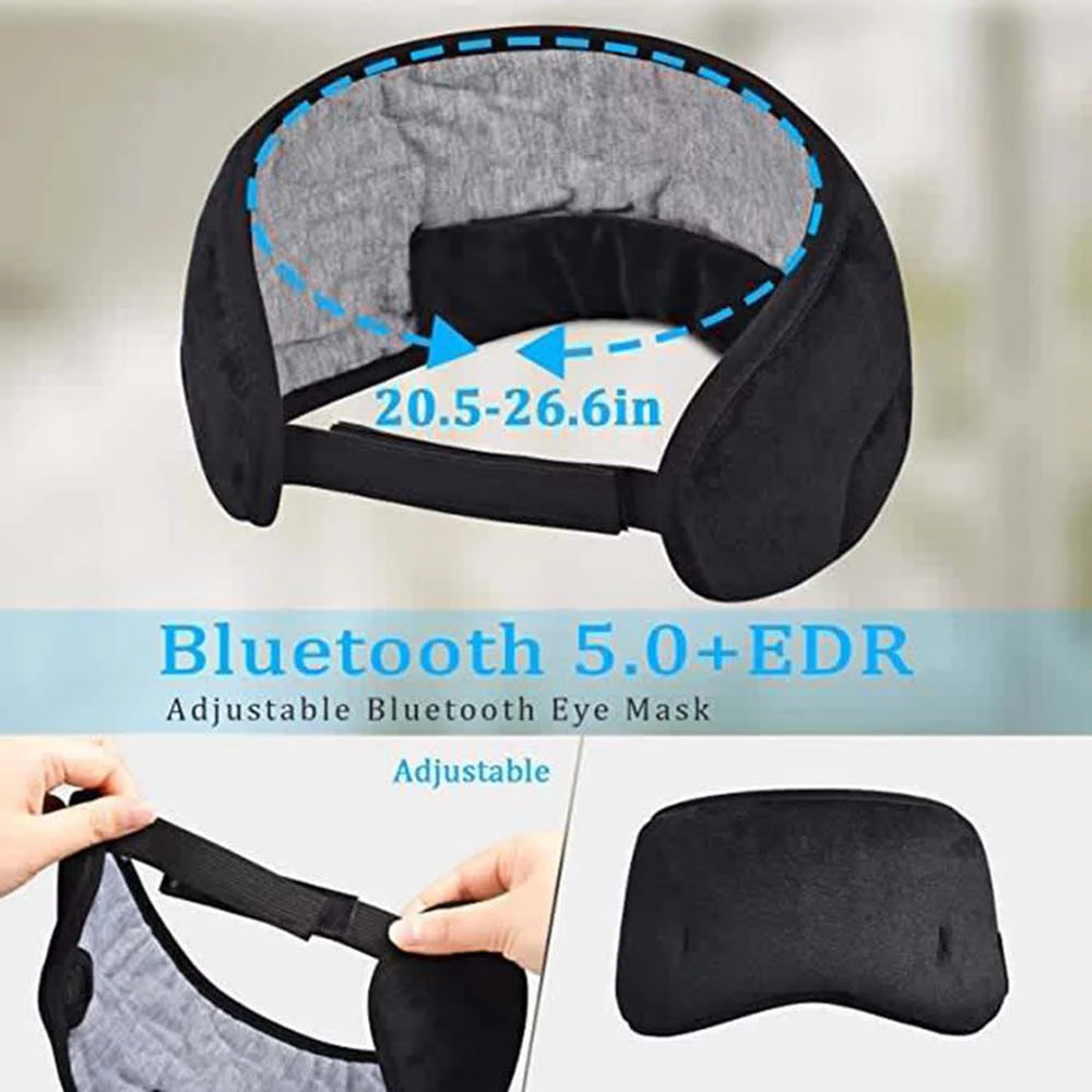 Wireless Bluetooth Eye Mask Elastic Breathable Headband 3D Sleeping Headband Over  Ear Hairband Earbuds Music Sleeping Eye Mask