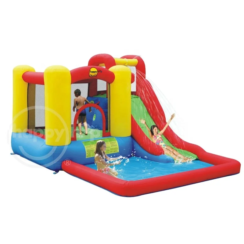 
 Надувная водная горка для парка развлечений Happy hop-9271 батут, горка-замок  