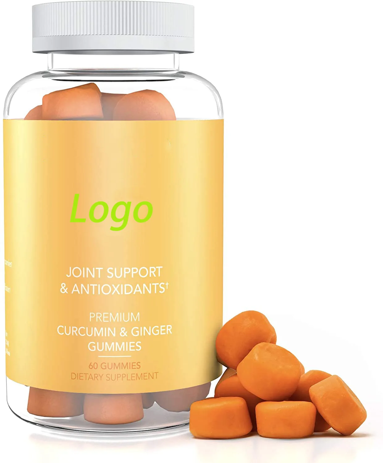 Supplement Curcumin Free Ginger Sugar Vegan Pectin OEM/ODM