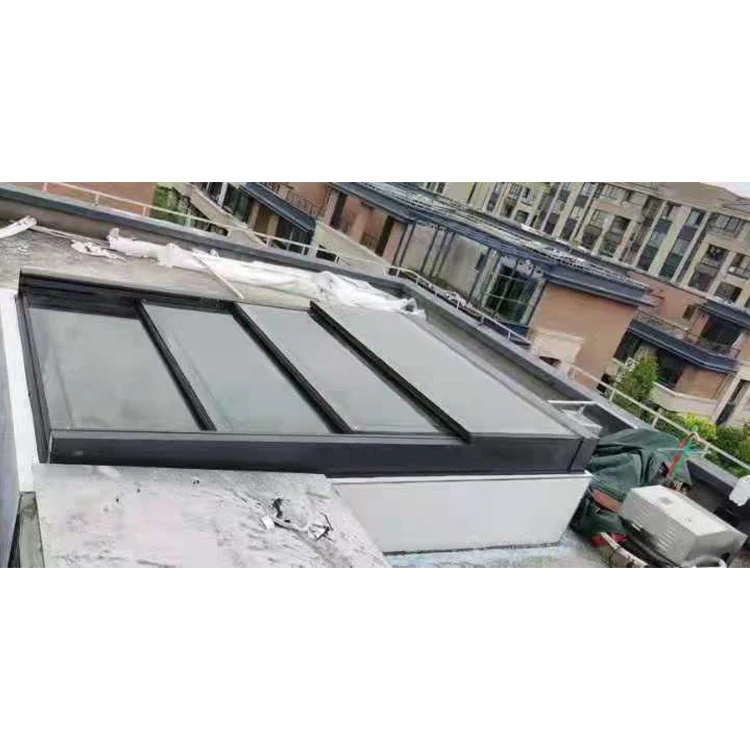 The special price Wind and rain induction Sliding folding skylight folding motorized roof skylight