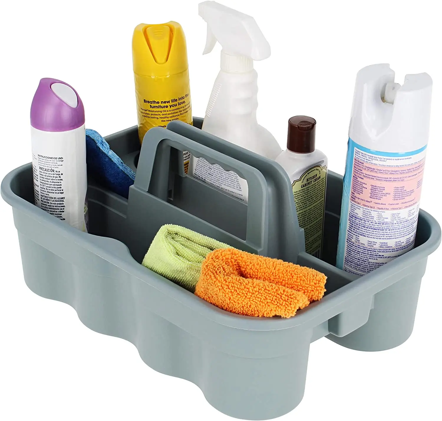 ESD High Quality PP Cleaning Caddy Organizer Janitorial Caddy for Cleaning Tool Plastic Gray Tool Storage