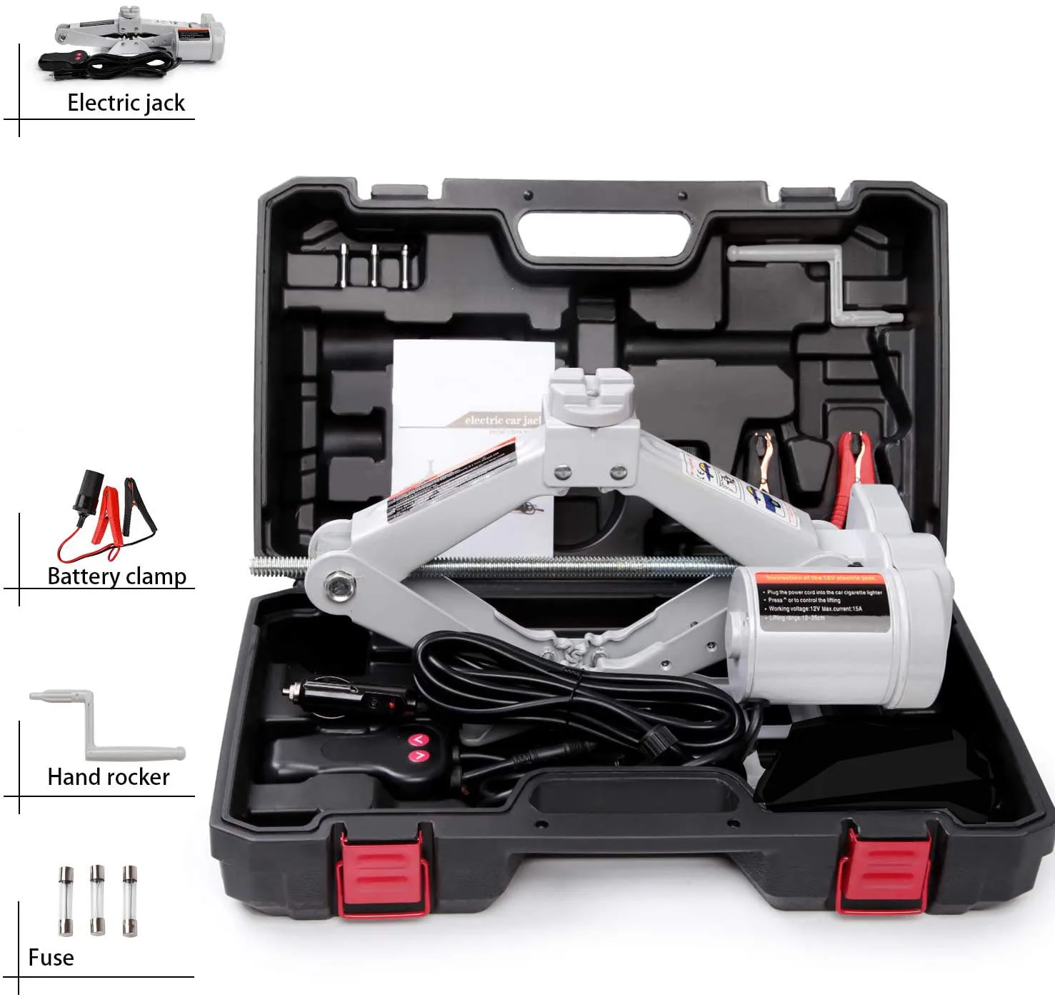 
Widely Used CE Standard 12 Volt Electric2Ton Mobile Automatic High Lift Scissor Car Electric Jack 