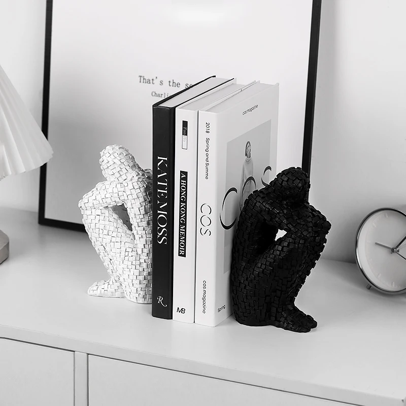 High Quality Tabletop Decoration Character Statues Modern Room Decor Bookend