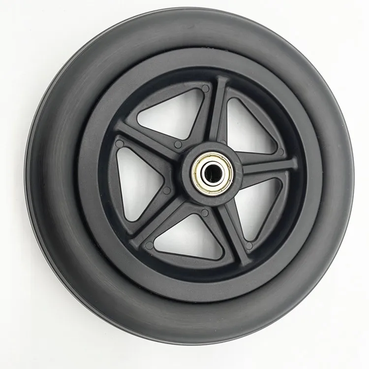 Durable PU Foam Wheelchair Wheels Wheelchair Front Wheel Rollator Spare Parts
