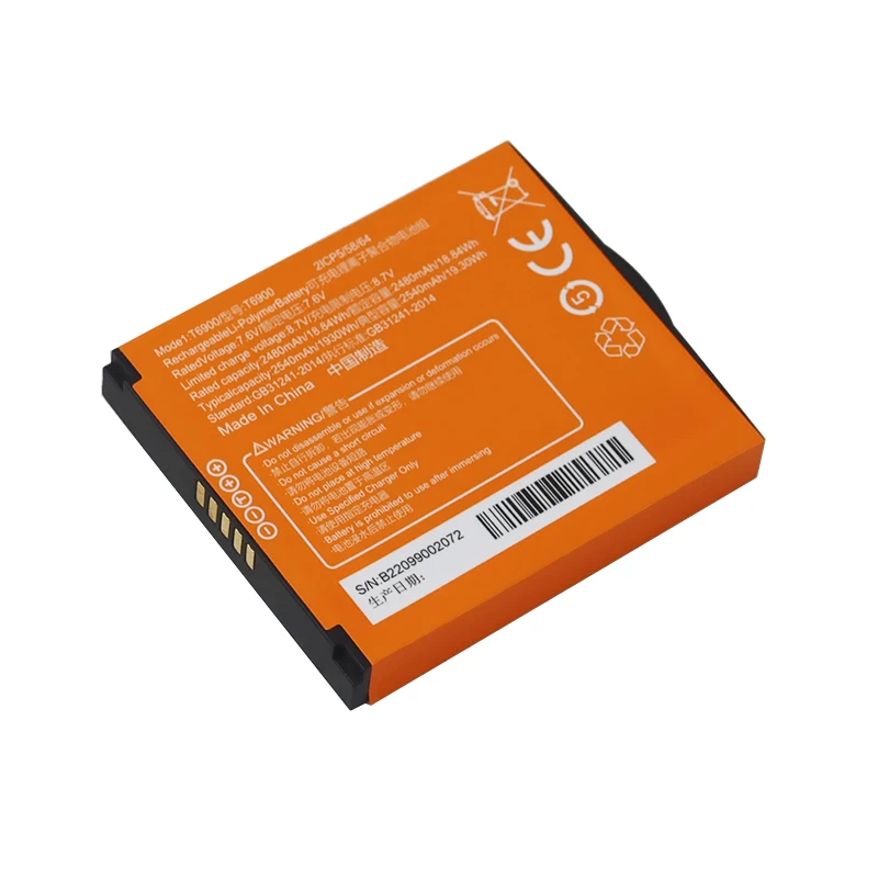 Grade a High Quality  T6900 Battery for Sunmi P2 POS Terminal Battery Lithium 2480mAh 7.6V POS Machine
