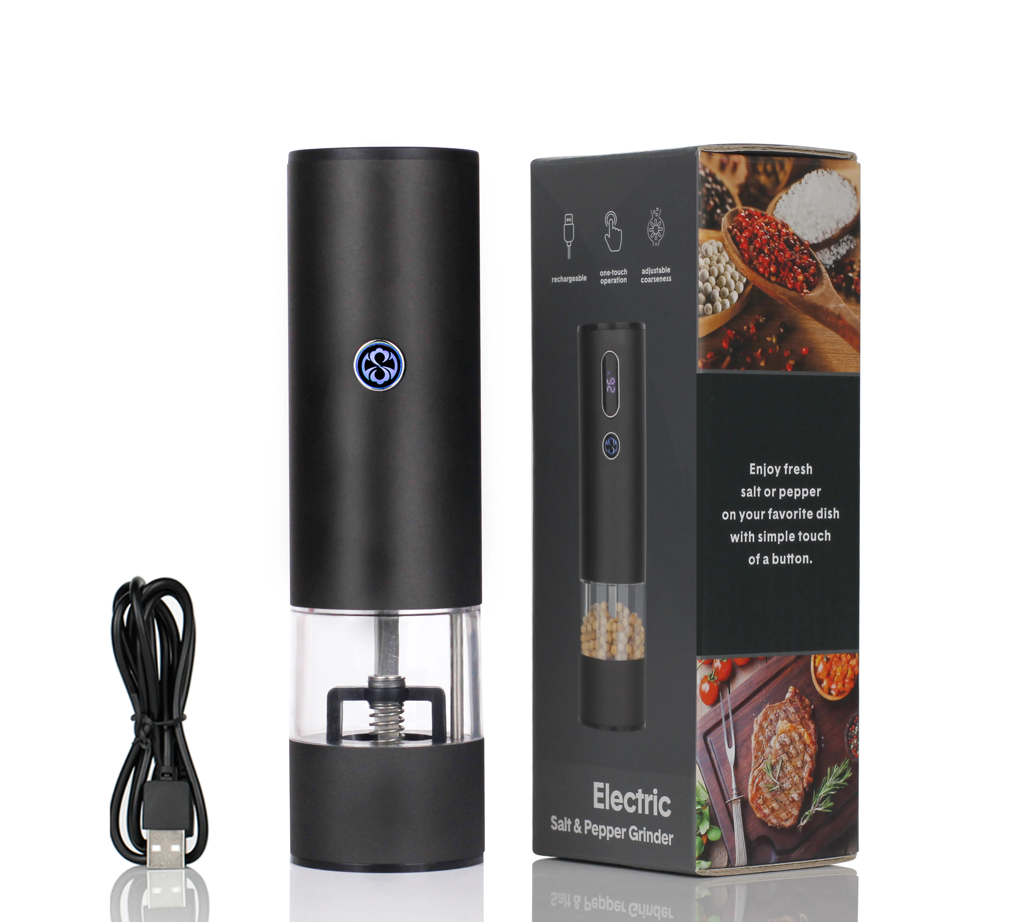 Electric Gravity Salt and Pepper Grinder Automatic Pepper and Salt Mill Electronic Gadgets