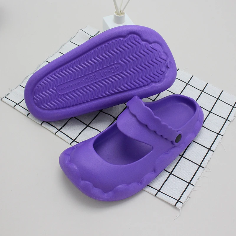 GRS New Arrival Women EVA Fashion and leisure Wedge Slide clog summer beach Thick soled EVA Dutch Clog