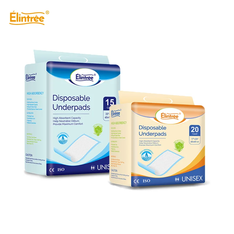 Elintree Wholesales 5 layer High Absorbency Waterproof Bed Pad Adult Disposable Underpads